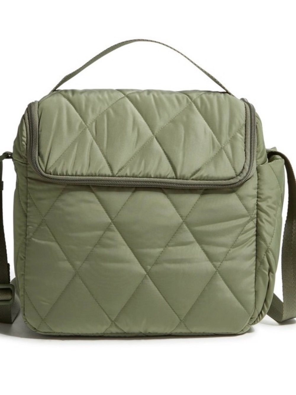 Vera Bradley Quilted Lunch Crossbody in Deep Lichen Green